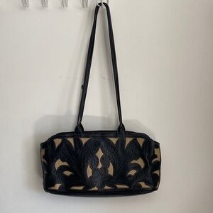 Chic Black and Tan Shoulder Bag